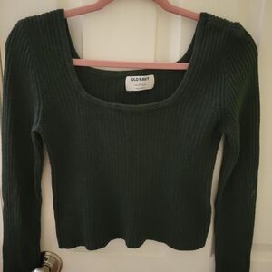 Old Navy Green Ribbed Sweater